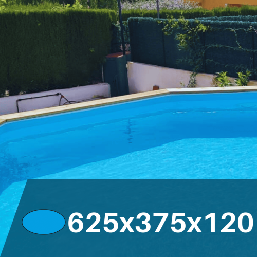 Liner Azul Claro para Piscinas Elevadas 625x375x120 cm – PVC Reforzado 75/100