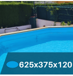 Liner Azul Claro para Piscinas Elevadas 625x375x120 cm – PVC Reforzado 75/100