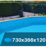 Liner Azul Claro para Piscinas Elevadas 730x366x120 cm – PVC Reforzado 75/100