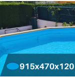 Liner Azul Claro para Piscinas Elevadas 915x470x120 cm – PVC Reforzado 75/100