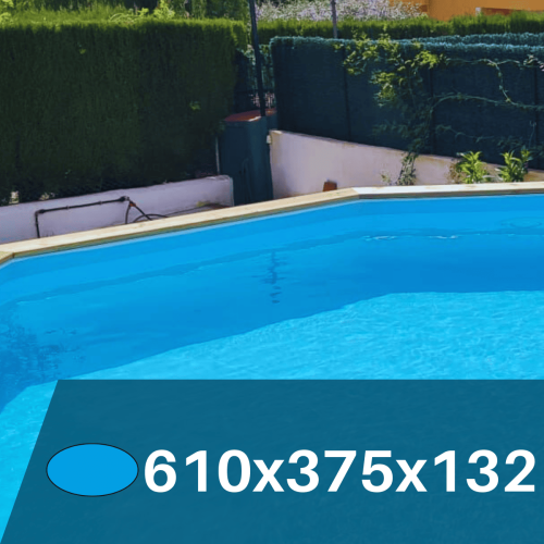 Liner Azul Claro para Piscinas Elevadas 610x375x132 cm – PVC Reforzado 75/100