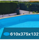 Liner Azul Claro para Piscinas Elevadas 610x375x132 cm – PVC Reforzado 75/100