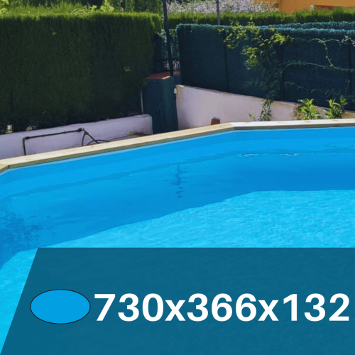 Liner Azul Claro para Piscinas Elevadas 730x366x132 cm – PVC Reforzado 75/100