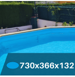 Liner Azul Claro para Piscinas Elevadas 730x366x132 cm – PVC Reforzado 75/100