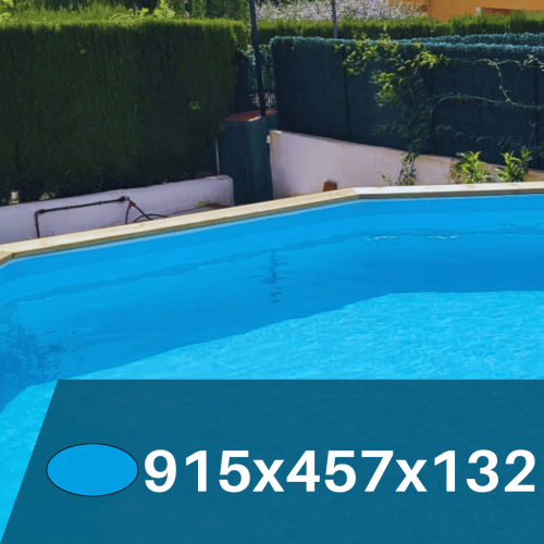 Liner Azul Claro para Piscinas Elevadas 915x457x132 cm – PVC Reforzado 75/100