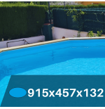 Liner Azul Claro para Piscinas Elevadas 915x457x132 cm – PVC Reforzado 75/100