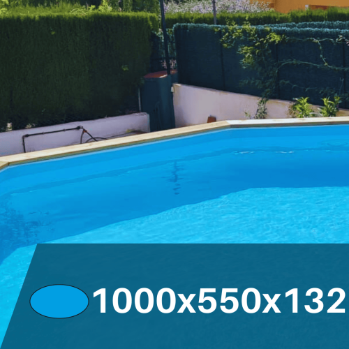 Liner Azul Claro para Piscinas Elevadas 1000x550x132 cm – PVC Reforzado 75/100