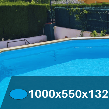 Liner Azul Claro para Piscinas Elevadas 1000x550x132 cm – PVC Reforzado 75/100