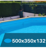 Liner Azul Claro para Piscinas Elevadas 500x350x132 cm – PVC Reforzado 75/100