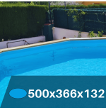 Liner Azul Claro para Piscinas Elevadas 500x366x132 cm – PVC Reforzado 75/100
