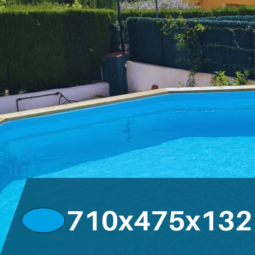 Liner Azul Claro para Piscinas Elevadas 710x475x120 cm – PVC Reforzado 75/100