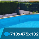 Liner Azul Claro para Piscinas Elevadas 710x475x120 cm – PVC Reforzado 75/100