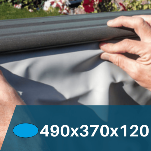 Liner Gris para Piscinas Elevadas 490x370x120 cm – PVC Reforzado 75/100