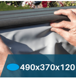 Liner Gris para Piscinas Elevadas 490x370x120 cm – PVC Reforzado 75/100