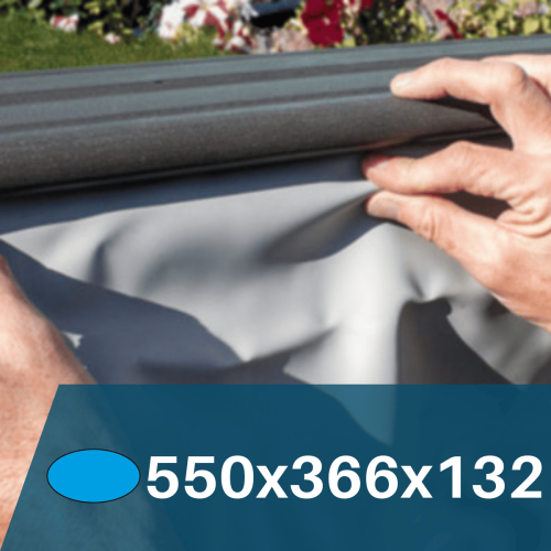 Liner Gris para Piscinas Elevadas 550x366x132 cm – PVC Reforzado 75/100