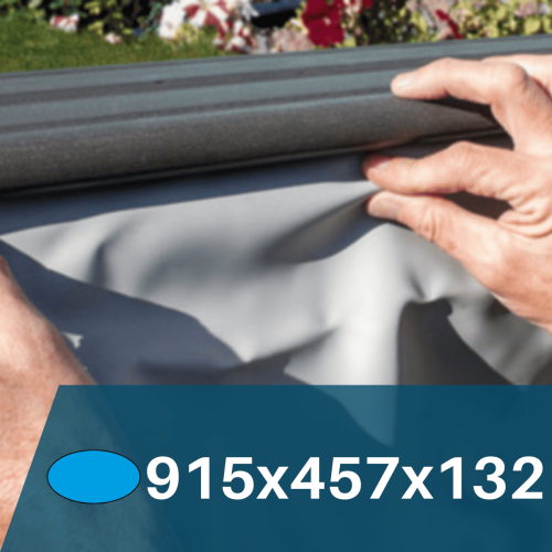 Liner Gris para Piscinas Elevadas 915x457x132 cm – PVC Reforzado 75/100