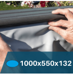 Liner Gris para Piscinas Elevadas 1000x550x132 cm – PVC Reforzado 75/100