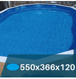 Liner Mosaico Azul  para Piscinas Elevadas 550x366x120 cm – PVC Reforzado 75/100