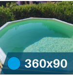 Liner Arena para Piscinas Elevadas 360x90 cm – PVC Reforzado 75/100