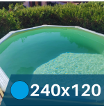 Liner Arena para Piscinas Elevadas 240x120 cm – PVC Reforzado 75/100