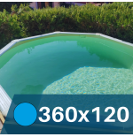 Liner Arena para Piscinas Elevadas 360x120 cm – PVC Reforzado 75/100
