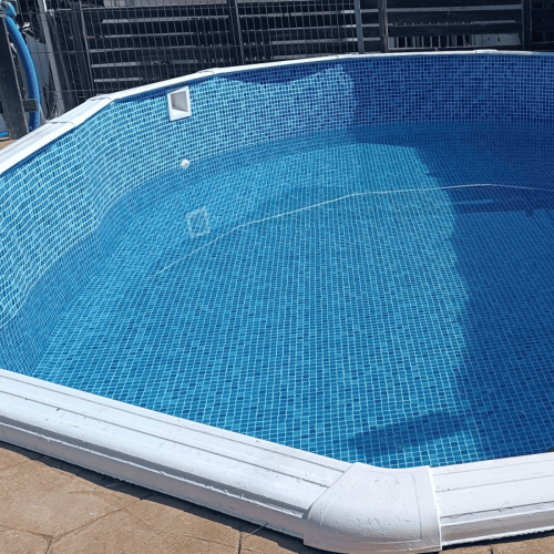 Liner Mosaico Azul  para Piscinas Elevadas 610x375x132 cm – PVC Reforzado 75/100